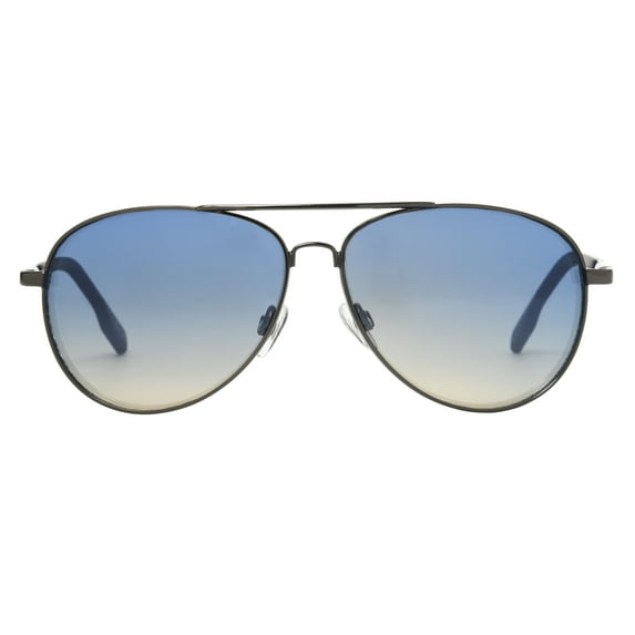 Chaps x Foster Grant Men's Aviator Fashion Sunglasses Gunmetal, Black
