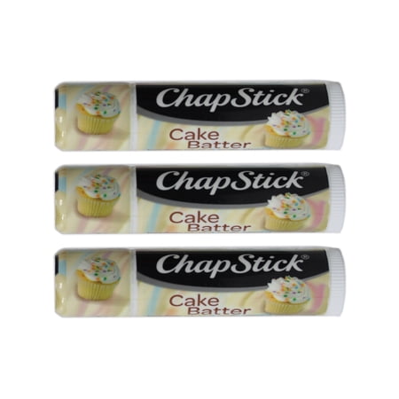 Chapstick Cake Batter Flavored Lip Balm 0.15 ounce (3 Pack)