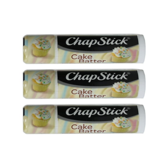 Chapstick Cake Batter Flavored Lip Balm 0.15 ounce (3 Pack)