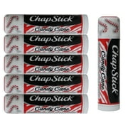 Chapstick Candy Cane Lip Balms, Peppermint, 0.15 Ounce (Pack of 6)