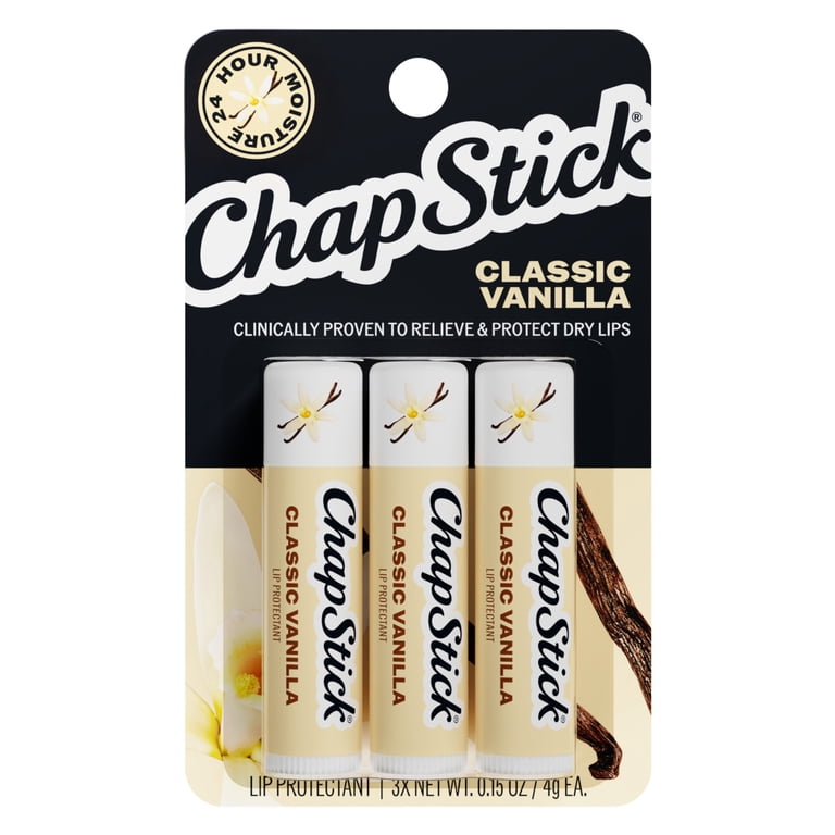 ChapStick Classic Vanilla Flavored Lip Protectant Sticks, Prevent