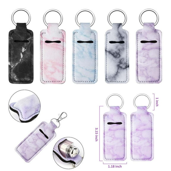 Chapstick Holder Keychain Cute Lip Balm Keychain Holder with Clip