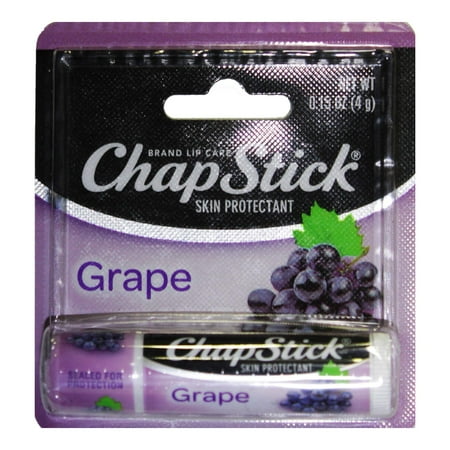 Chapstick Lip Balm Grape Flavored - Paraben Free Lip Care - Carded 0.15 oz