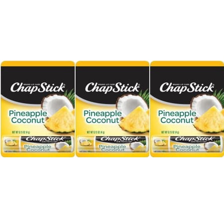 Chapstick Lip Balm, Pineapple Coconut, 3 Pack