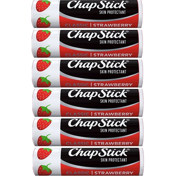 Chapstick Ultimate Collection Pack of 6 Includes Chap Stick Aloha Coconut, Candy Cane, Cake Batter, Chapstick Strawberry, Moisturizer Original, Pumpkin Pie (Pack of 6 Classic Strawberry Chapstick)