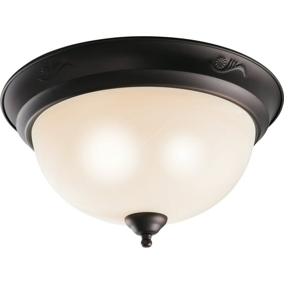Chapter 15" Flush Mount Ceiling Fixture, Oil-Rubbed Bronze Finish
