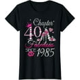 thumbnail image 1 of Chapter 40 Fabulous Since 1985 40th Birthday Queen Diamond T-Shirt100% cotton, 1 of 5