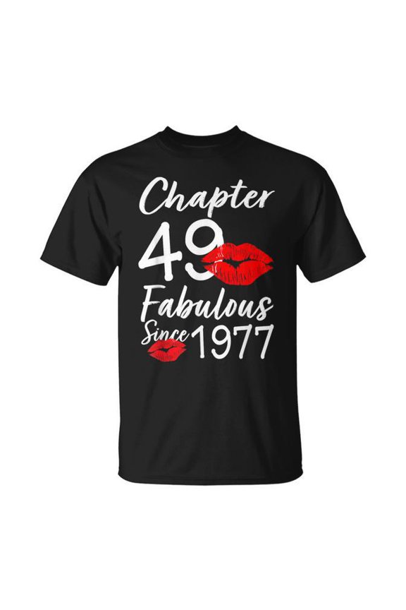 Chapter 49 Fabulous Since 1977 Lips Themed Birthday T-Shirt Size S-5XL
