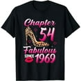 thumbnail image 1 of Chapter 54 Fabulous Since 1969 54th Birthday Queen Leopard T-Shirt, 1 of 5