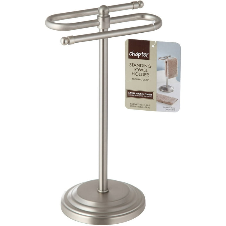 Chapter Free Standing Towel Holder Satin Nickel Walmart