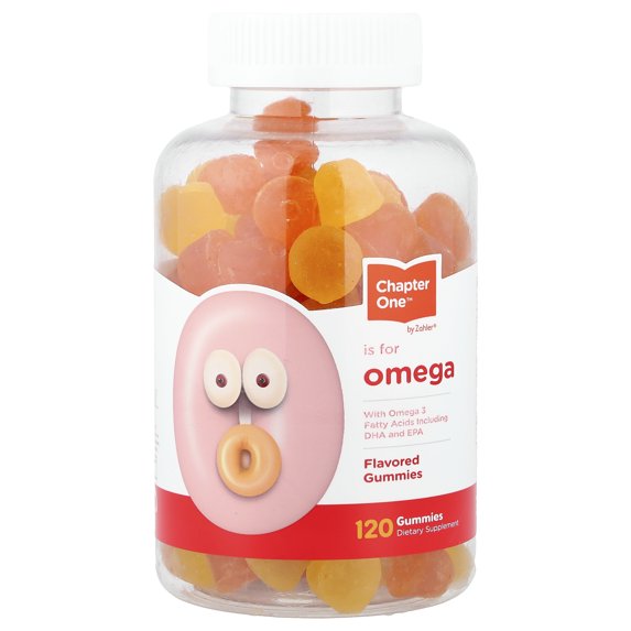 Chapter One Omega Gummies with Omega 3 Fatty Acids, 120 Gummies, Omega 3 Gummies, Omega 3 Supplements, Omega Gummies Dietary Supplement