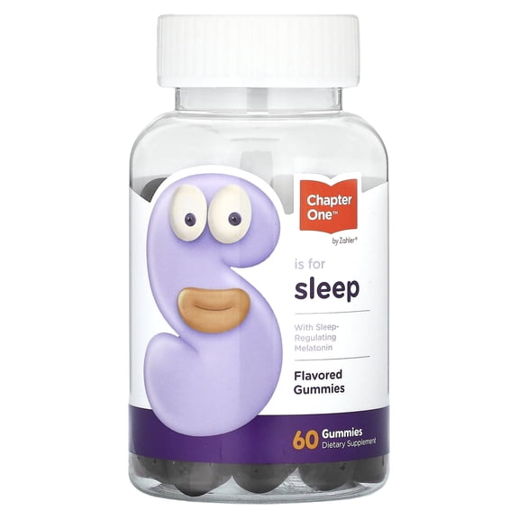 Zahler Chapter One Sleep Melatonin Gummies, 60 Count, 2.5 mg, Natural Kids & Adults Sleep Gummies
