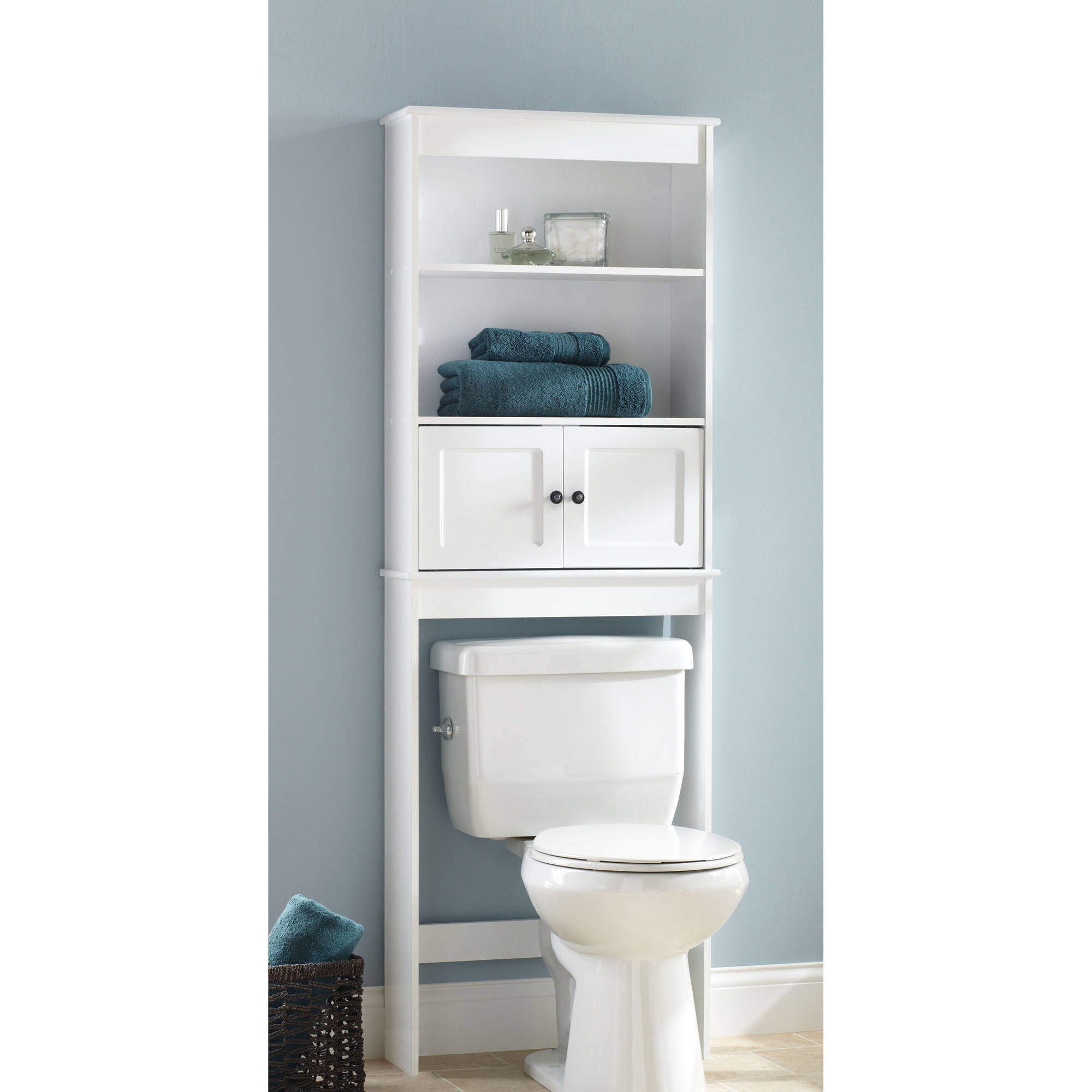 Chapter Over the Toilet Bathroom Storage Space Saver, White