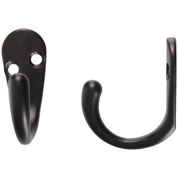 Chapter bronze finish coat hooks 2 ct carded pack, 4 pack
