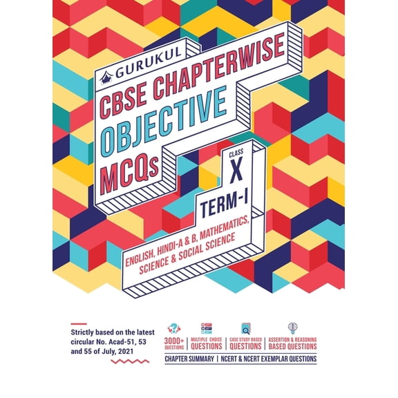 Chapterwise Objective MCQs Book for CBSE Class 10 Term I Exam, (Paperback)