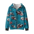 thumbnail image 1 of Chaqlin Ambulance Print Fuzzy Athletic Jacket for Teens and Boys - boy Fuzzy Hoodie Lightweight Zip Up Hoodie for Gym Run and Outdoor, 1 of 7