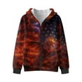 thumbnail image 1 of Chaqlin American Flag Dragon Fleece Pullover for Teens and Kids - girls Fuzzy Hoodie Soft Comfy Casual Zip Up Hoodie for Fall and Winter, 1 of 7