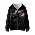 thumbnail image 1 of Chaqlin American Flag Tractor Fleece Hooded Jacket for Teens and Youth -Fuzzy Sweatshirt for boy Soft Zip Up Sweatshirt for Fall and Winter Sports, 1 of 7