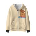 thumbnail image 1 of Chaqlin Bohemian Horse Hooded Zip Up Jacket for Kids and Boys - girl Fuzzy Sweatshirt Soft Fuzzy Pullover with Pockets for Fall and Winter, 1 of 7