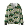 thumbnail image 1 of Chaqlin Camo Tractor Fluffy Hooded Jacket for Teens and Girls - girls Fluffy Sweatshirts Lightweight Zip Up Sweatshirt for Travel and Daily Use, 1 of 7