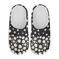 thumbnail image 1 of Chaqlin Classic Daisy Unisex Slippers Soft Plush Fuzzy Warm Anti-slip Rubber Sole Cozy Comfy Lightweight Indoor Travel Slippers, 1 of 7