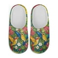 thumbnail image 1 of Chaqlin Classic Flowers Hummingbird Travel Slippers Soft Plush Fuzzy Comfy Non Slip Indoor Outdoor House Shoes Warm Cozy Memory Foam Sole Lightweight For Women, 1 of 6