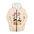 thumbnail image 1 of Chaqlin Cute Animals Lightweight Zip Up Hoodie for Girls Long Sleeve with Pockets Comfy Casual Outerwear Teens Size 6-9, 1 of 7