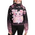 thumbnail image 1 of Chaqlin Cute Axolotl Cherry Blossom Girls Long Sleeve Sweatshirt with Pocket Half Zipper Pullover Trendy Comfy Top for Autumn Winter Sports Size 11-12, 1 of 7