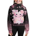 thumbnail image 1 of Chaqlin Cute Axolotl Cherry Blossom Quarter Zip Up Sweatshirts for Kids with Pocket Oversize Plus Size Cozy Sweatshirt for Camping Fishing Weekend Size 13-14, 1 of 7