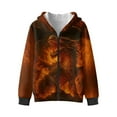 thumbnail image 1 of Chaqlin Fire Dragon Fluffy Hooded Pullover for Kids and Youth - Trendy Fall Jacket with Long Sleeve for Outdoor and Daily Wear, 1 of 7