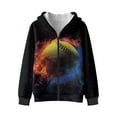thumbnail image 1 of Chaqlin Flame Softball Hooded Pullover with Pockets for Boys and Girls - Lightweight Fuzzy Sweatshirt for School and Gym, 1 of 7