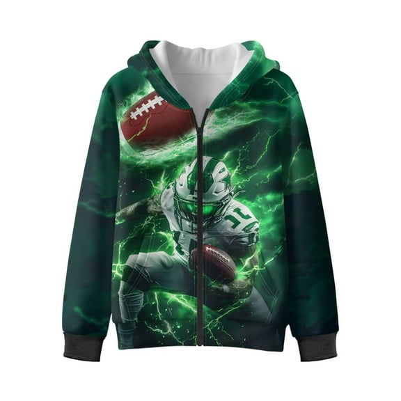 Chaqlin Fuzzy Athletic Top for Youth and Boys - girls Fluffy Hoodie Lightweight Loose Hooded Jacket for Daily Use and Gym