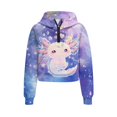 thumbnail image 1 of Chaqlin Galaxy Cute Axolotl Quarter Zip Up Sweatshirts for Kids with Pocket Oversize Plus Size Cozy Sweatshirt for Camping Fishing Weekend Size 13-14, 1 of 7