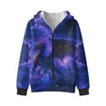 thumbnail image 1 of Chaqlin Galaxy Lightning Dragon Fluffy Zip Up Sweatshirt for Girls and Teens - kids Fuzzy Hoodie Trendy Fall Hooded Jacket for School and Casual, 1 of 7