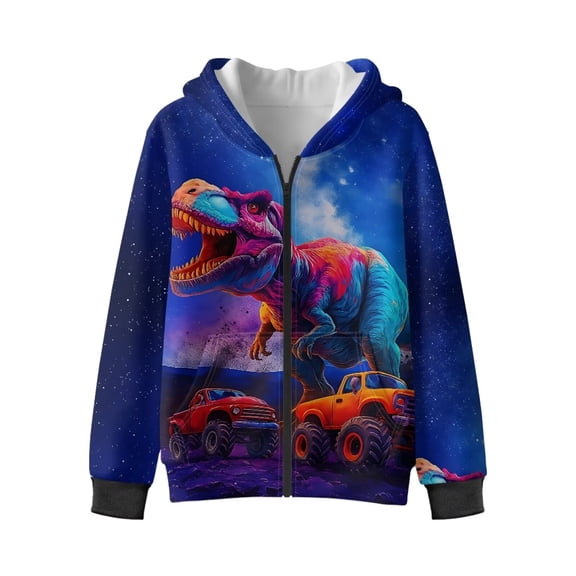 Chaqlin Hooded Sweatshirt for Boys and Girls - boys Fuzzy Hoodie Lightweight Fuzzy Jacket with Long Sleeve for Fall and Winter