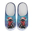 thumbnail image 1 of Chaqlin Lights Black Cat Teen Girls Slippers Soft Plush Fuzzy Comfy Non Slip Indoor Outdoor House Shoes Warm Cozy Memory Foam Sole Lightweight Cute, 1 of 7