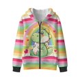 thumbnail image 1 of Chaqlin Rainbow Cute Dinosaur Fleece Hooded Sweatshirt for Boys and Youth - Comfy Casual Long Sleeve Jacket for Travel and Outdoor, 1 of 7