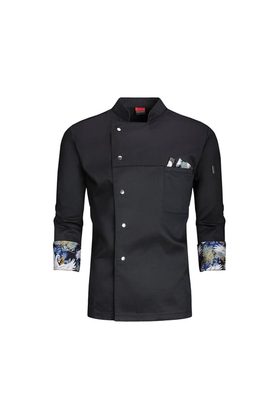 Chaqueta de Chef Chef Coat Long Sleeve Professional Kitchen Jacket, Breathable Restaurant Uniform, Hotel & Bakery Chef Attire, Durable Cooking Clothes for Men & Women