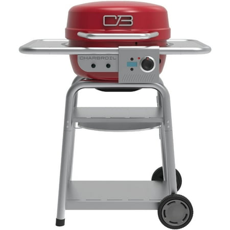 Charbroil - Bistro Pro Electric Grill & Griddle + Charcoal Mode Red