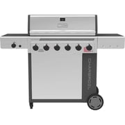 Charbroil Performance Series  FlavorMax  6 Burner Gas Grill Cabinet with Sear Burner and Side Burner Gray Stainless