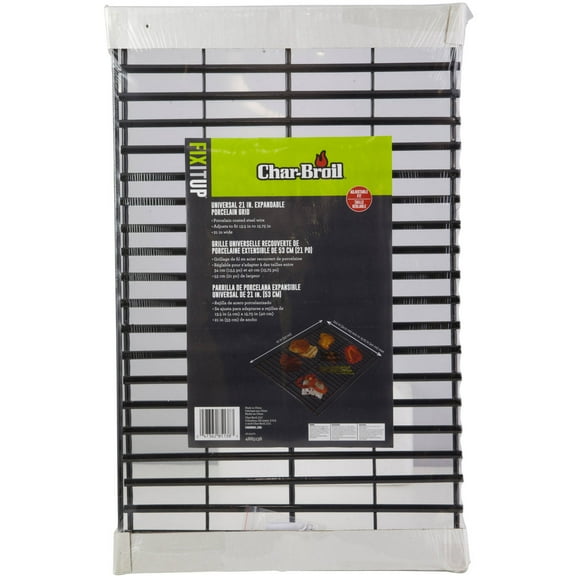 Char-Broil 8011451 Pro-Sear Steel Porcelain Grill Grate, Black - 21.5 x 13.75 x 0.63 in.