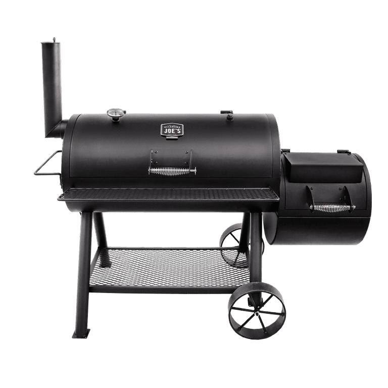 Oklahoma Joe Smoker, Longhorn 750 Square Inch Offset Smoker, Black