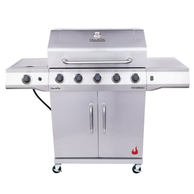 Char-Broil Performance 5-Burner Liquid Propane Gas Grill, Stainless Steel