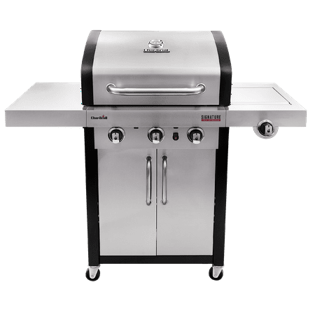 Char-Broil - Signature TRU-Infrared 420 3-Burner Cabinet 25,500 BTU Gas Grill - Stainless Steel