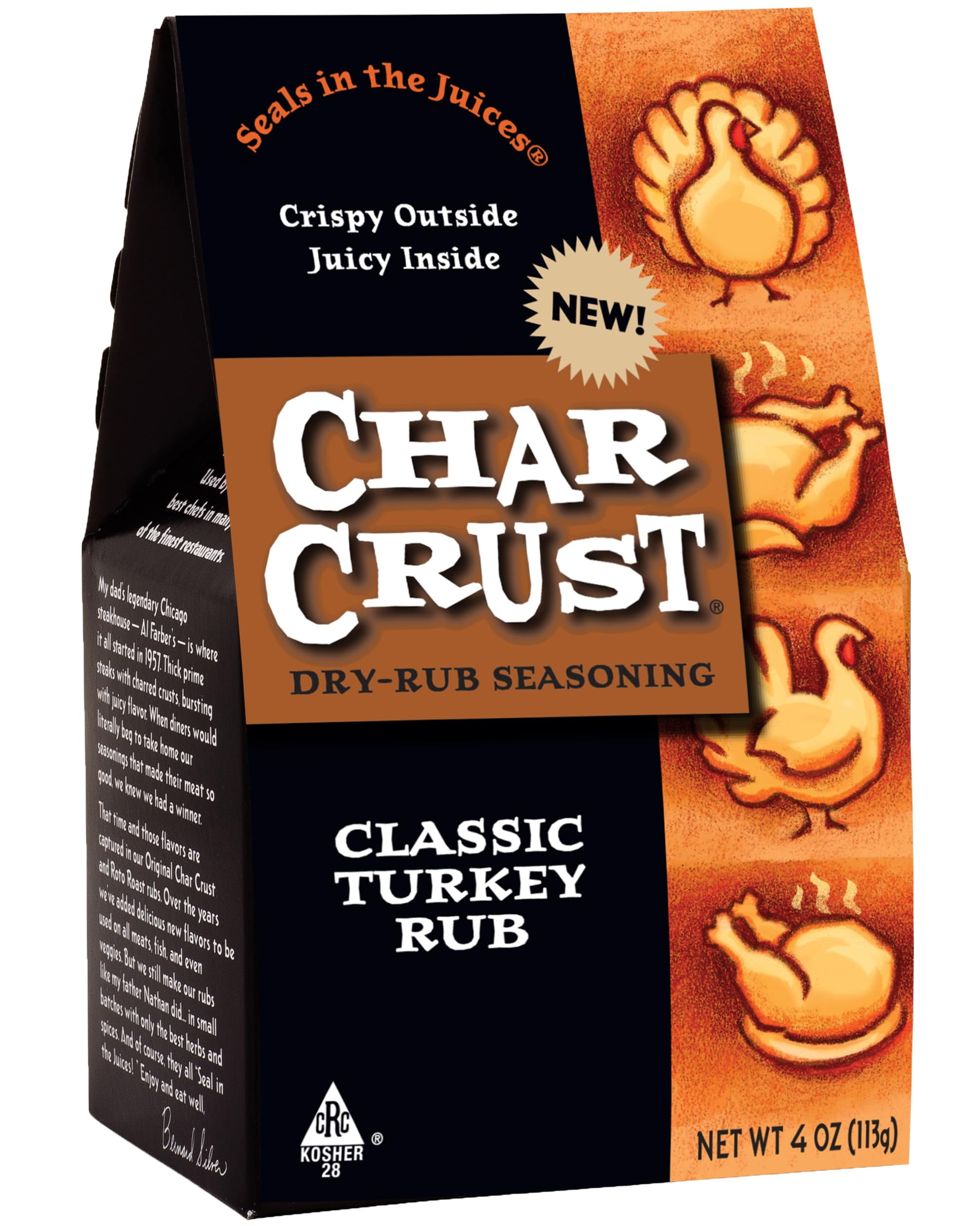 Char Crust Dry Rub CM31&nbsp;Seasoning Classic Turkey Rub, 4 oz (Pack of 1)