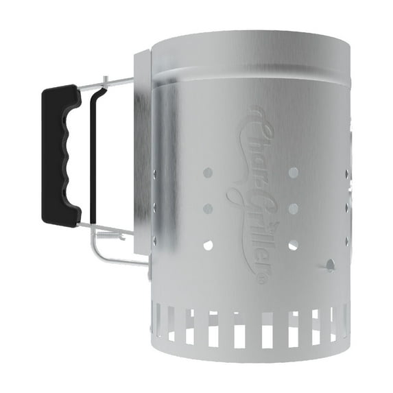 Char-Griller Charcoal Chimney Starter, 9586, Silver