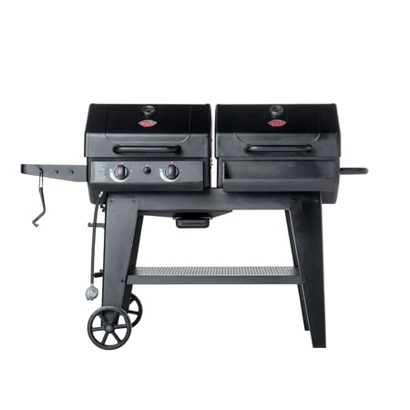 Char-Griller Flex Fuel Plus Gas and Charcoal Grill, Griddle and Smoker