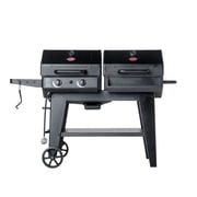 Char-Griller Flex Fuel Plus Gas and Charcoal Grill, Griddle and Smoker