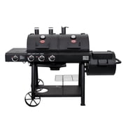 Char-Griller Texas Trio 4-Burner Dual Fuel Grill and Offset Smoker