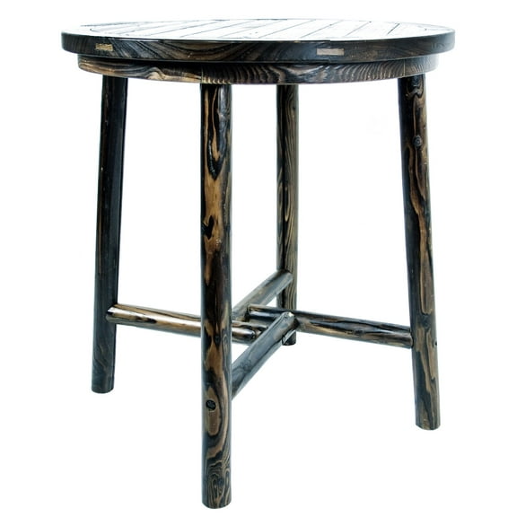 Char-Log Round Bar Table